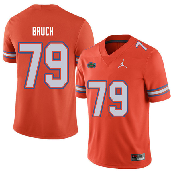 Jordan Brand Men #79 Dallas Bruch Florida Gators College Football Jerseys Sale-Orange